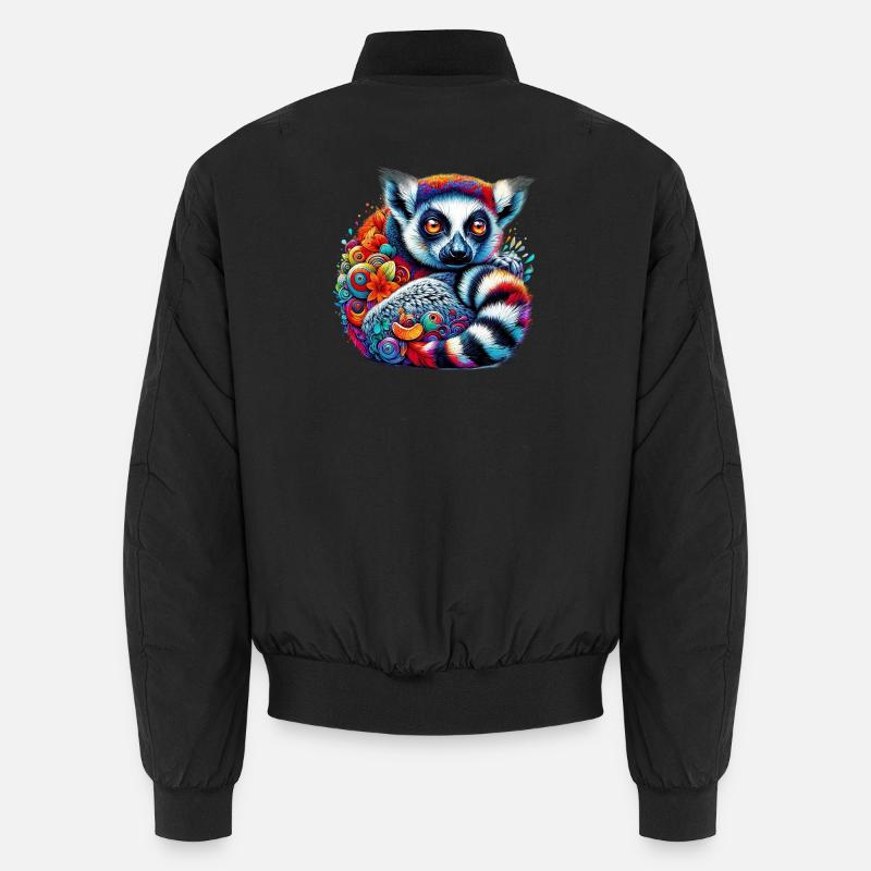Lemur - Unisex Bomberjacke - Schwarz