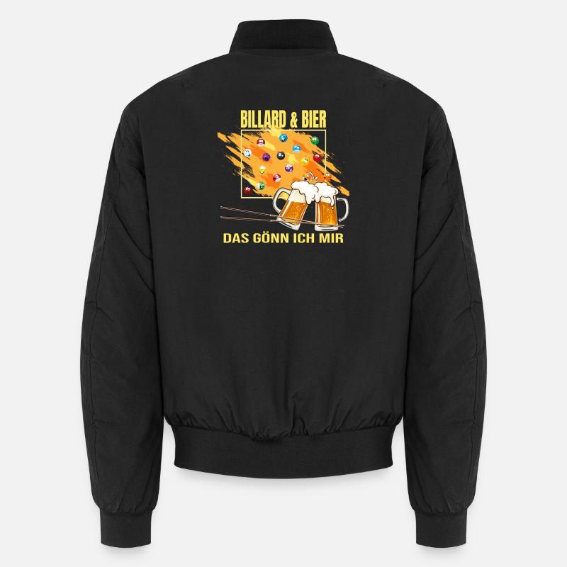 Billard & Bier - Das gönn ich mir - Unisex Bomberjacke - Schwarz