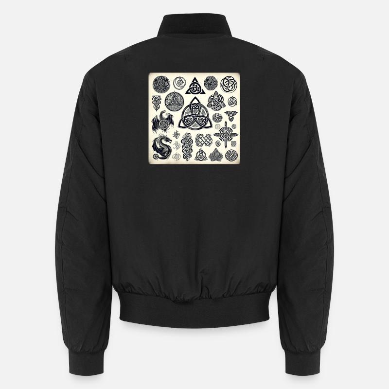 Keltische Symbole Unisex Bomberjacke