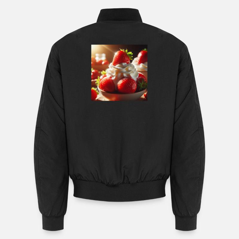 Erdbeere mit Sahne Unisex Bomberjacke
