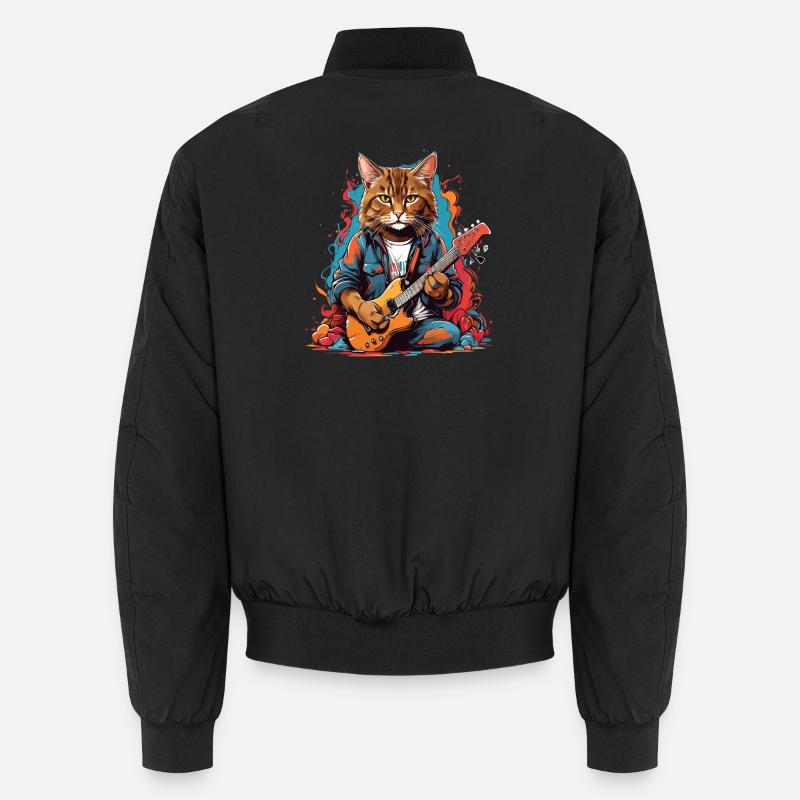 Chat avec guitare Bomber unisexe