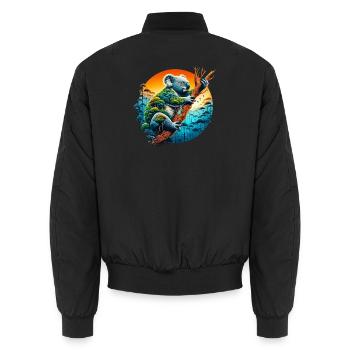Koala - Unisex Bomberjacke - Schwarz - Hinten - AI Model Male 185 light (185cm)