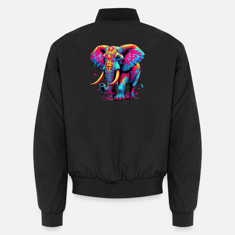 Elephant - Unisex Bomber Jacket - black