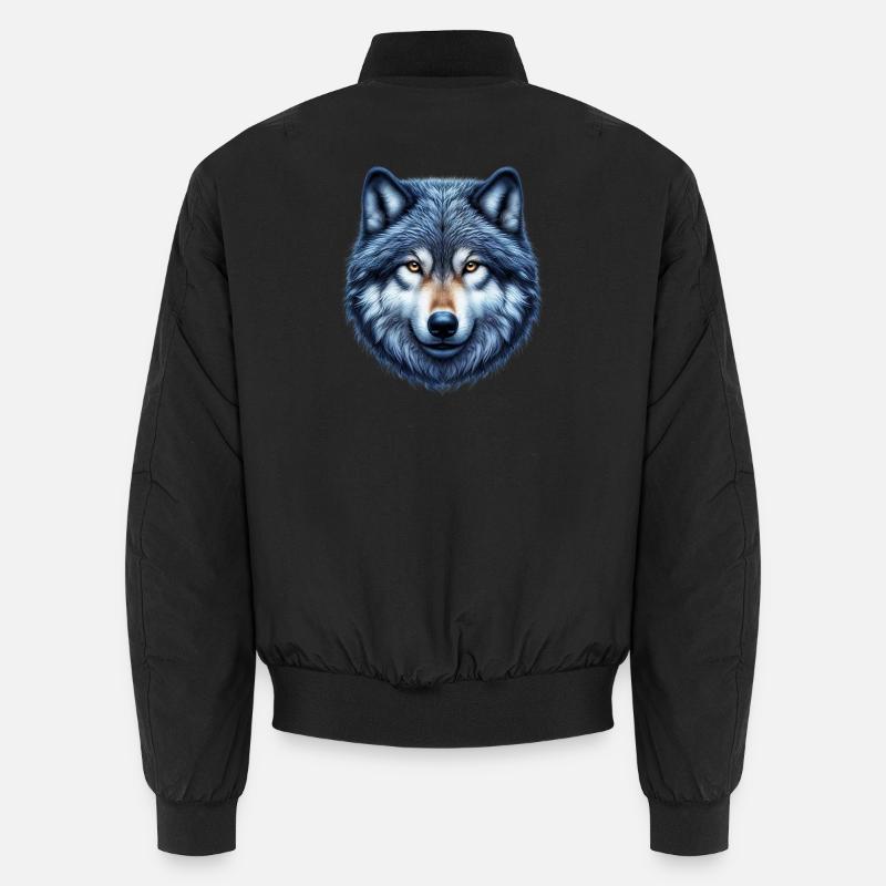 Wolf - Unisex Bomber Jacket - black