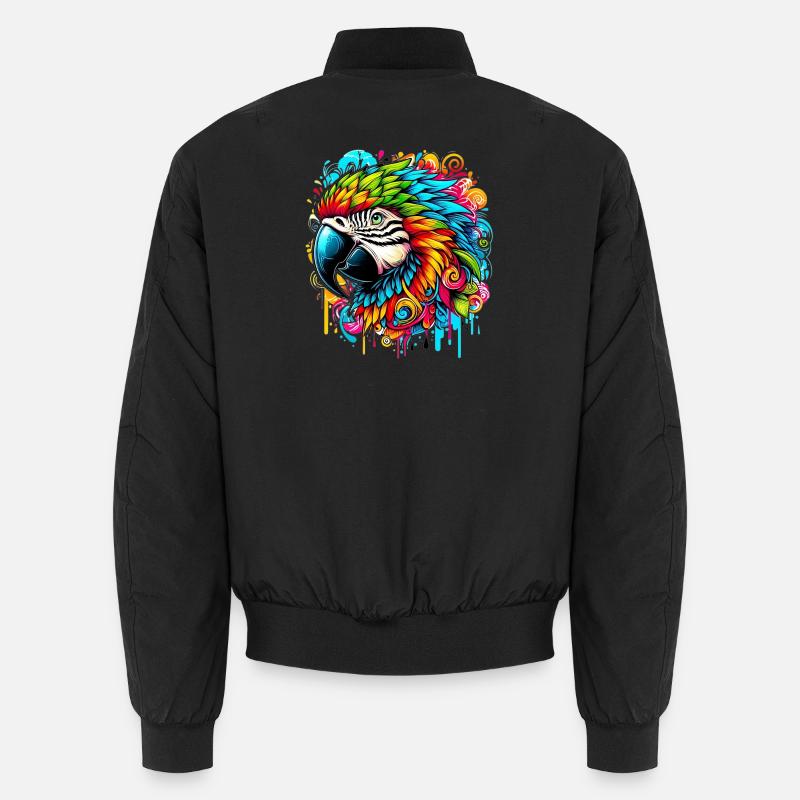 Parrot - Unisex Bomber Jacket - black