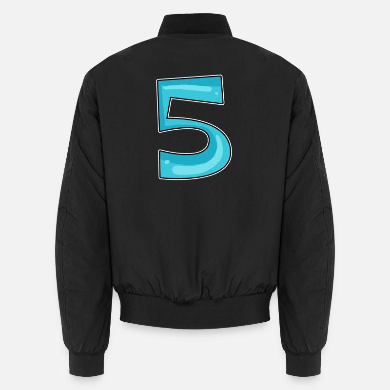 Number 5 Number - Unisex Bomber Jacket - black
