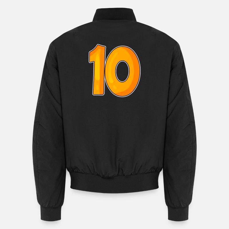 Dix numéros 10 Nombre - Bomber unisexe - noir