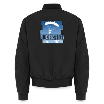Fallschirmspringen - Unisex Bomberjacke - Schwarz - Hinten - AI Model Male 185 light (185cm)