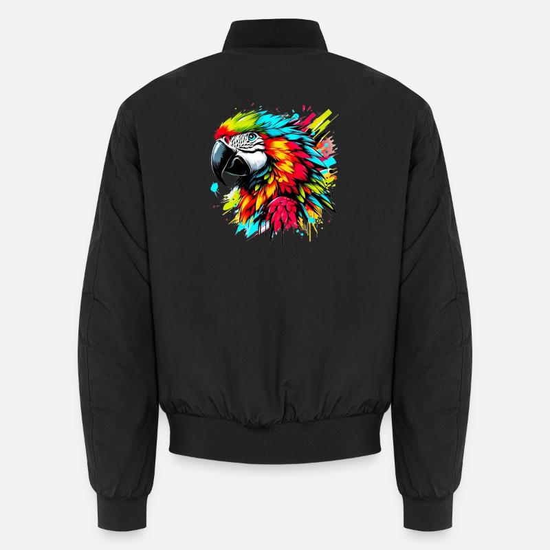 Papagei - Unisex Bomberjacke - Schwarz