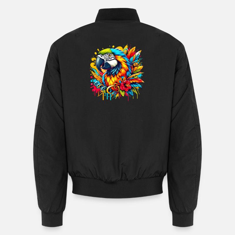 Papagei - Unisex Bomberjacke - Schwarz
