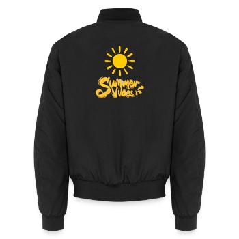 Summer Vibes - Unisex Bomberjacke - Schwarz - Hinten - AI Model Male 185 light (185cm)