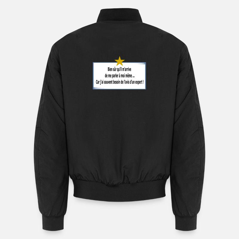 I'm talking to myself - Unisex Bomber Jacket - black