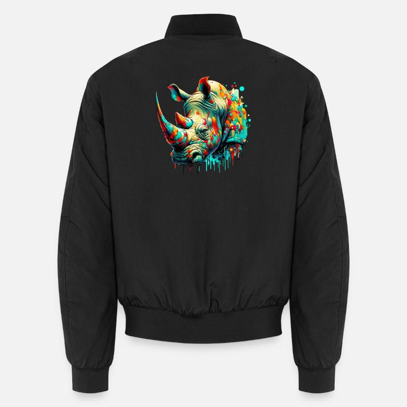 Nashorn - Unisex Bomberjacke - Schwarz