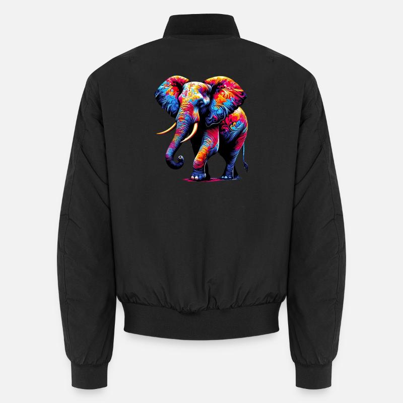 Elefant - Unisex Bomberjacke - Schwarz