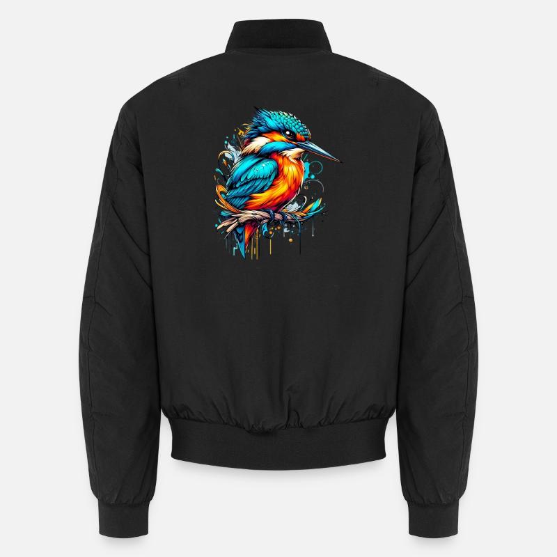Eisvogel - Unisex Bomberjacke - Schwarz