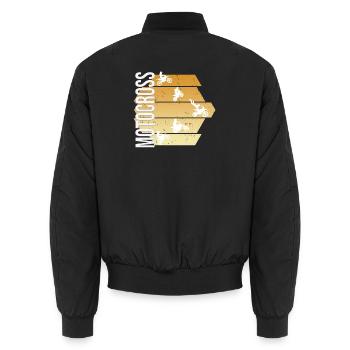 Motocross - Unisex Bomberjacke - Schwarz - Hinten - AI Model Male 185 light (185cm)