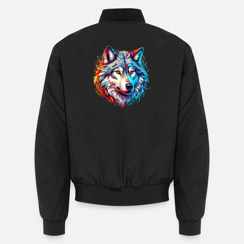 Loup - Bomber unisexe - noir