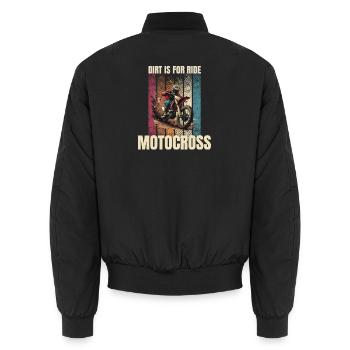 Dirt is for Ride - Motocross - Unisex Bomberjacke - Schwarz - Hinten - AI Model Male 185 light (185cm)