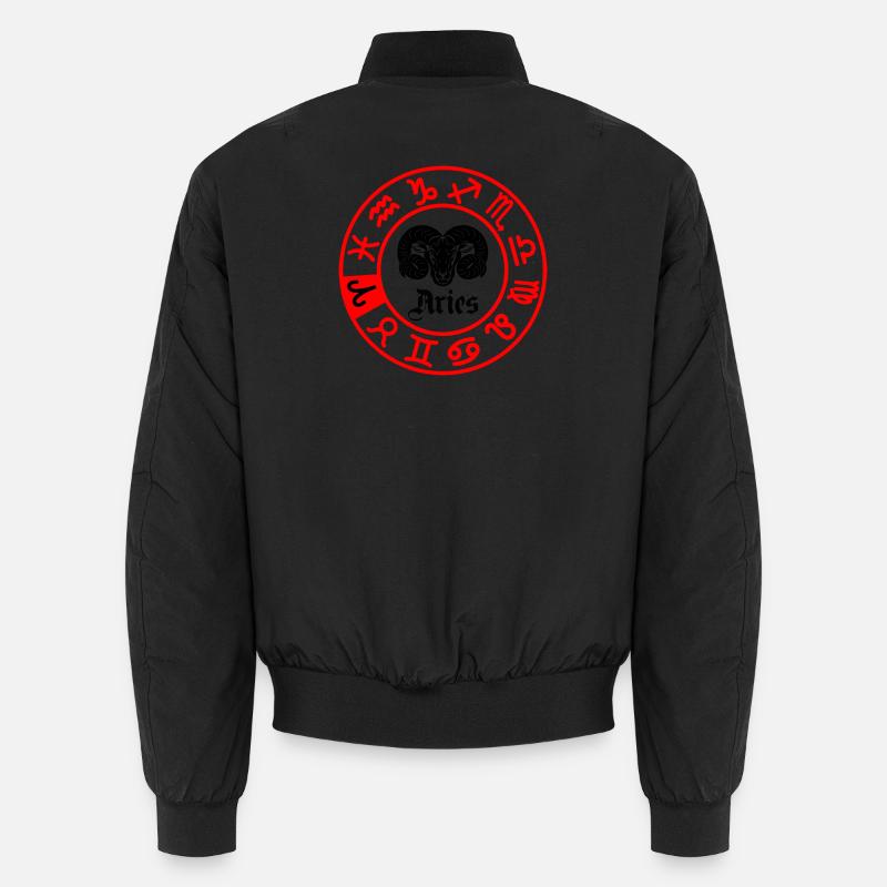 Zwölf Sternzeichen Widder Widder - Unisex Bomberjacke - Schwarz