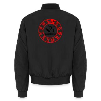 Sternzeichen Schütze Schütze - Unisex Bomberjacke - Schwarz - Hinten - AI Model Male 185 light (185cm)