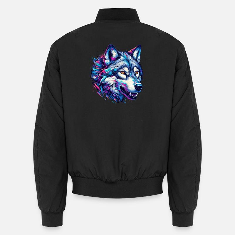 Loup - Bomber unisexe - noir