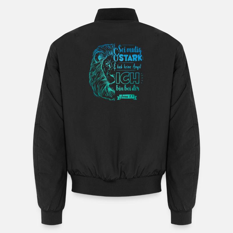 Joshua 1:9 - Be brave and strong Unisex Bomber Jacket
