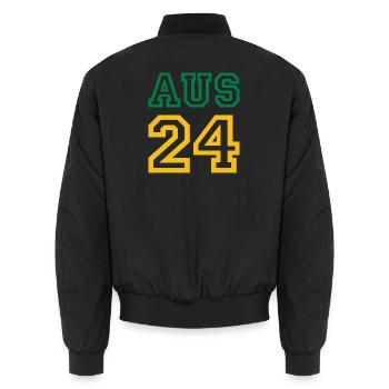 Australie Australien - Bomber unisexe - noir - Dos - AI Model Male 185 light (185cm)