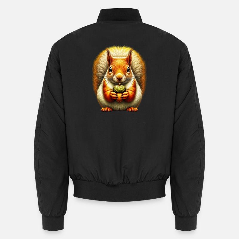Squirrel - Unisex Bomber Jacket - black