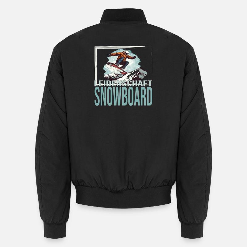 Leidenschaft Snowboard - Unisex Bomberjacke - Schwarz
