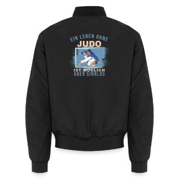 Ein Leben ohne Judo ist möglich, aber Sinnlos - Unisex Bomberjacke - Schwarz - Hinten - AI Model Male 185 light (185cm)
