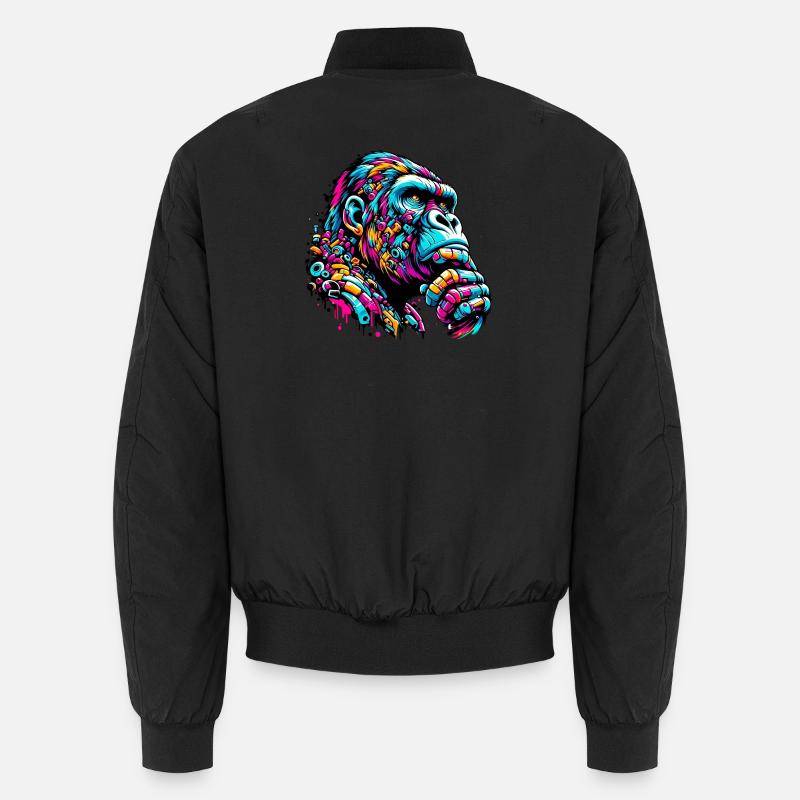Gorilla - Unisex Bomberjacke - Schwarz