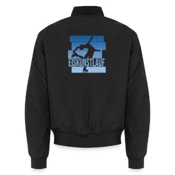 Eiskunstlauf - Unisex Bomberjacke - Schwarz - Hinten - AI Model Male 185 light (185cm)
