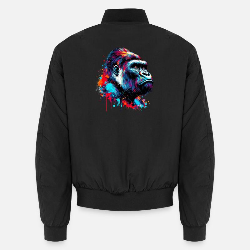 Gorilla - Unisex Bomberjacke - Schwarz