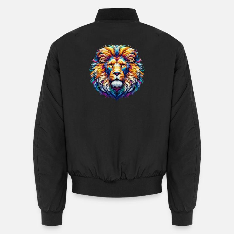 Löwe - Unisex Bomberjacke - Schwarz