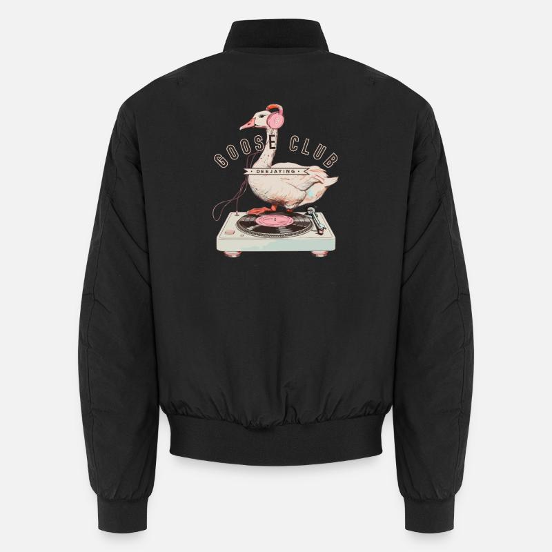 Tanzende Gans DJ Logo - Unisex Bomberjacke - Schwarz