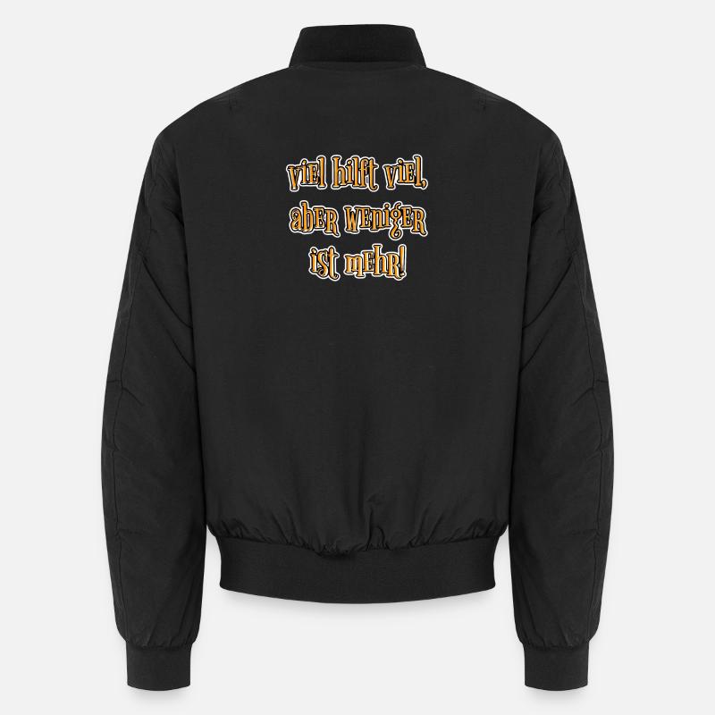Viel hilft viel Unisex Bomberjacke