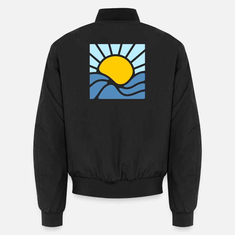 Sonne, Sommer und Meer Unisex Bomberjacke