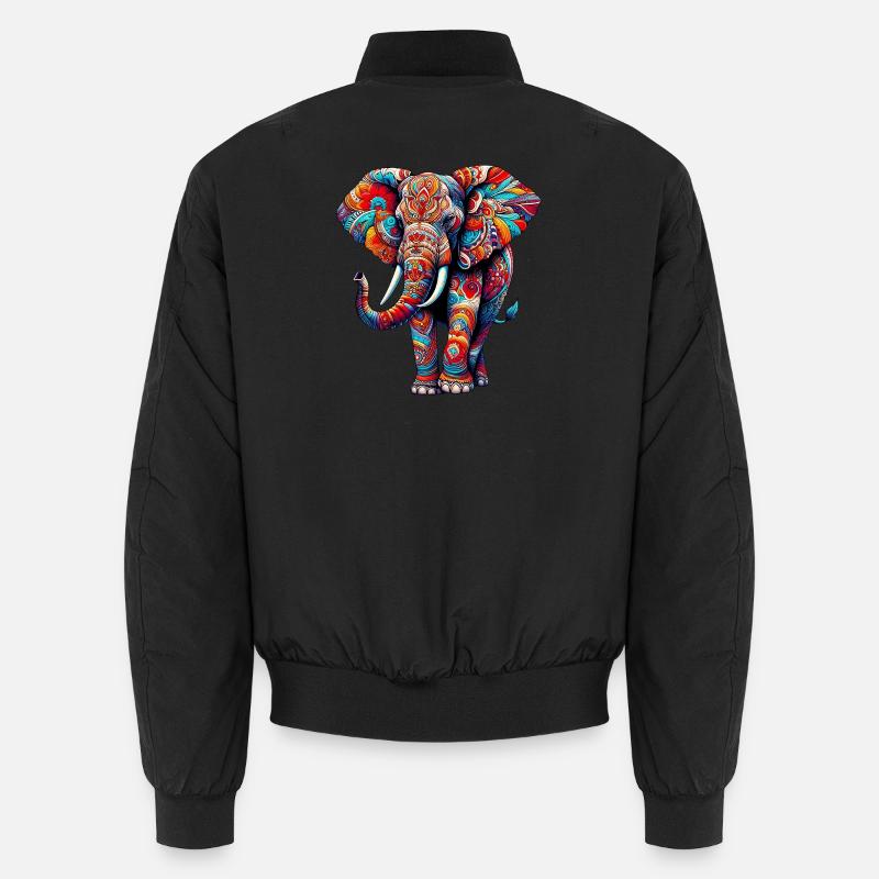Elephant - Unisex Bomber Jacket - black