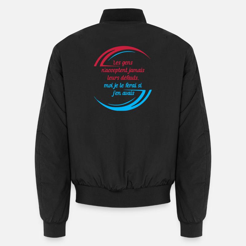 People's Faults - Unisex Bomber Jacket - black
