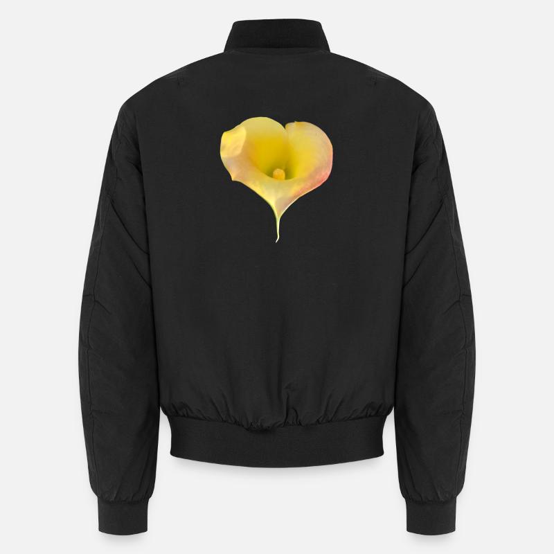 YELLOW CALLA LILY - Unisex Bomber Jacket - black