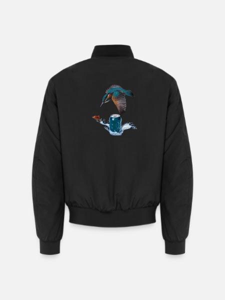 Eisvogel - Unisex Bomberjacke - Schwarz