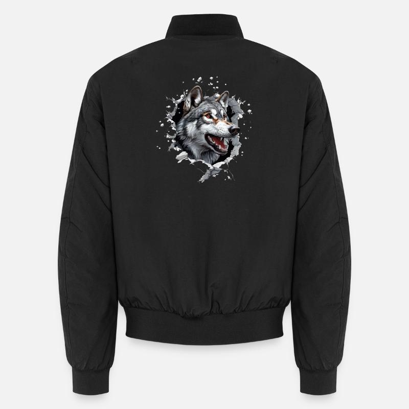 Drôle de chien-loup - Bomber unisexe - noir