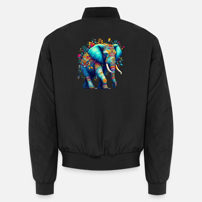 Elefant - Unisex Bomberjacke - Schwarz