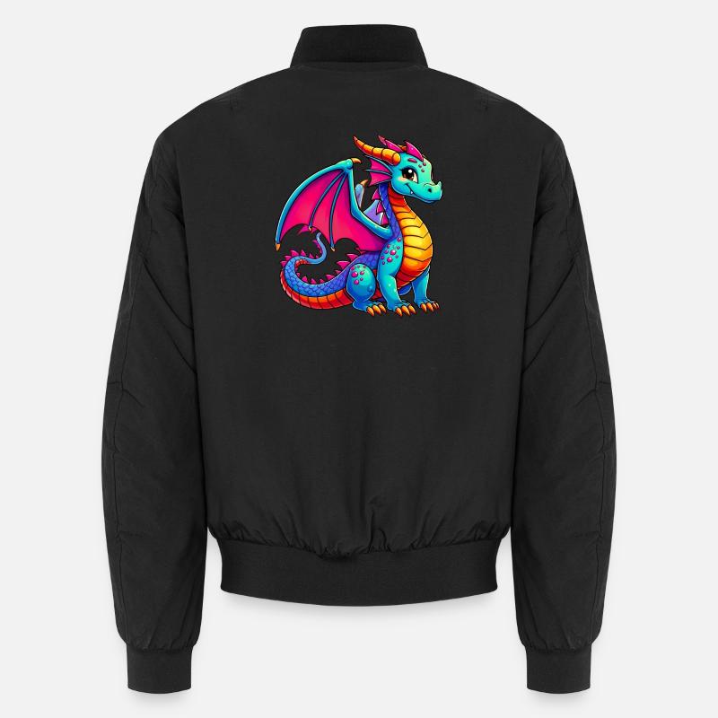 Drache - Unisex Bomberjacke - Schwarz