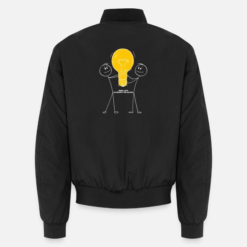 Modern Style Inner light illuminate the outside Unisex Bomber Jacket