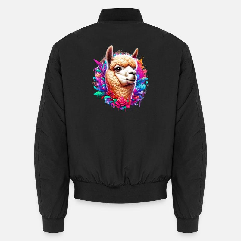 Alpaca - Unisex Bomber Jacket - black