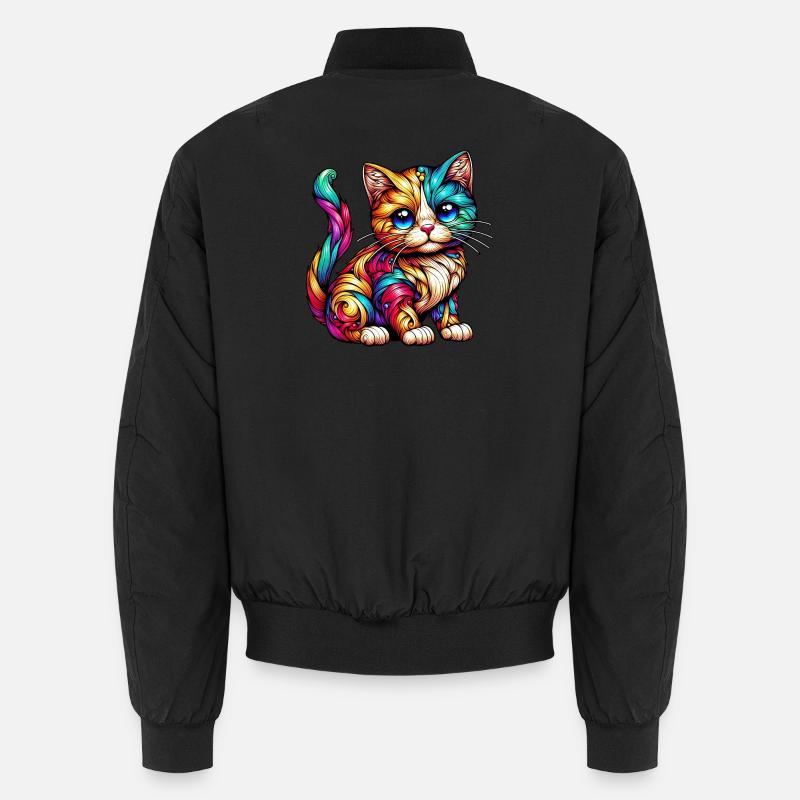 Cat - Unisex Bomber Jacket - black
