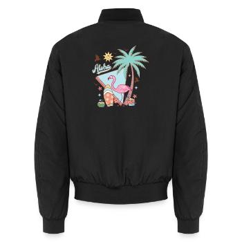 Aloha Été - Bomber unisexe - noir - Dos - AI Model Male 185 light (185cm)