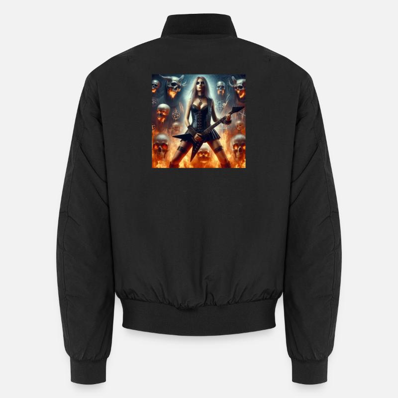 Die Hölle wird von Heavy Metal dominiert Unisex Bomberjacke