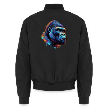 Gorille - Bomber unisexe - noir - Dos - AI Model Male 185 light (185cm)